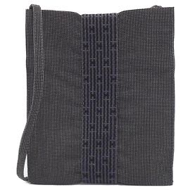 Sac à épaule en toile Herline d'Hermès Noir