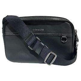 Coach Graham Leather Shoulder Bag Black
