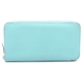 Hermès Hermes Azap Long Wallet Leather Blue