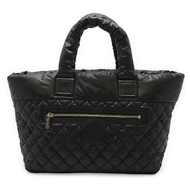 Chanel Coco Cocoon Medium Tote Bag Nylon Black