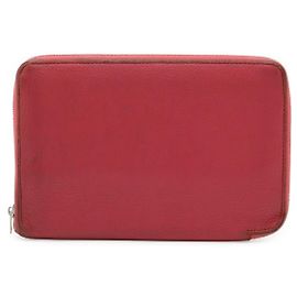 Cartera larga combinada Azap en cuero de cabra Hermès Rosa