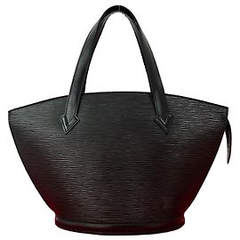 Louis Vuitton Saint Jacques Epi Leather Handbag Black