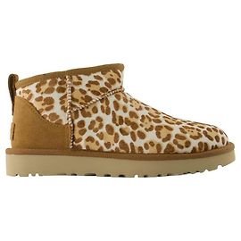Botas Ankle Ultra Mini Clássicas - UGG - Couro - Multicolorido Multicor