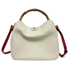 Gucci Diana Leder 2-in-1 Tasche Weiß