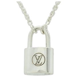 Pendente de Colar Silver Lockit Louis Vuitton Prata Metálico