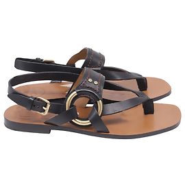Demi Slingback Flachsandalen von Chloé aus schwarzem Leder Schwarz