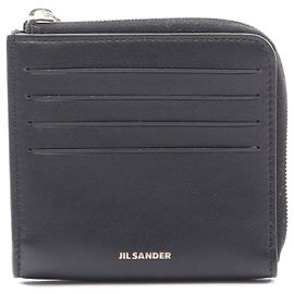 Jil Sander Leather Coin Case Black Black