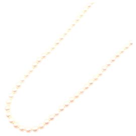 Collana Lunga in Perle Argento 925 Tasaki Argento Metallico