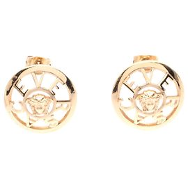 Boucles d'oreilles en or avec logo Méduse Versace Doré Métallisé