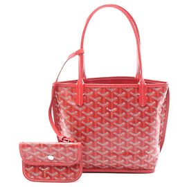 Goyard Anjou Mini Handbag PVC Leather Red