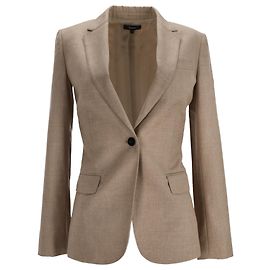 Theory Sleek Staple Blazer in Beige Virgin Wool Beige