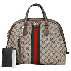 Gucci Borsa a Spalla Ophidia Media Marrone