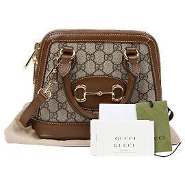 Gucci Bolso mini Horsebit Castaño