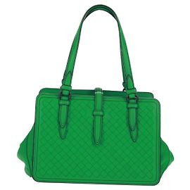 Sac à main en cuir Intrecciato de Bottega Veneta Vert