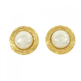 Brincos de clip brancos Chanel Branco