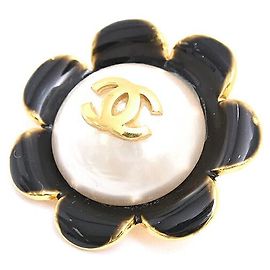Chanel Coco Mark Blumenbrosche Schwarz
