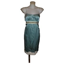 Vestido midi de seda Coast Weber Ahaus Multicolor