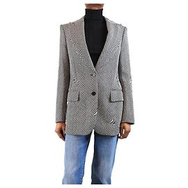 Stella Mc Cartney Grey herringbone coat - size UK 6 Grey