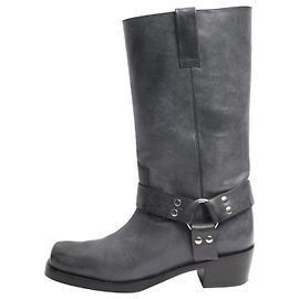 Paris Texas Grey leather biker boots - size EU 41 (UK 8) Grey