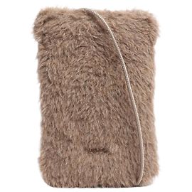 Max Mara Brown Crossy teddy phone pouch Brown