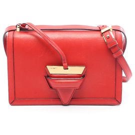 Bolsa de ombro em couro vermelho Loewe Barcelona Vermelho