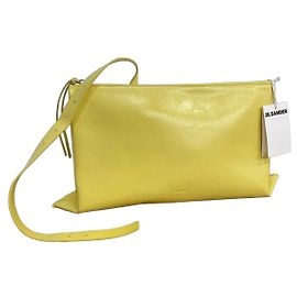 Borsa a spalla in pelle gialla Jil Sander Giallo