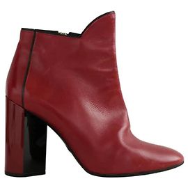 Pierre Hardy Botas de couro vermelhas Vermelho