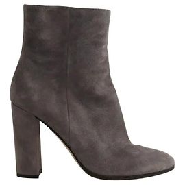 Gianvito Rossi Botas de camurça cinza Cinza
