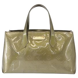 Borsa Louis Vuitton Wilshire Monogram Vernis PM Marrone