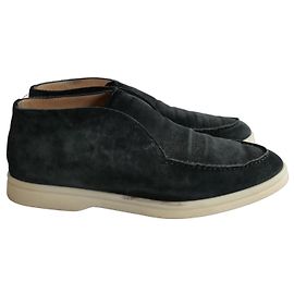Botines de Tobillo Loro Piana Open Walk Negros Negro