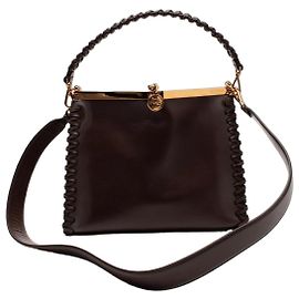 Etro Vida braune Leder-Handtasche Braun