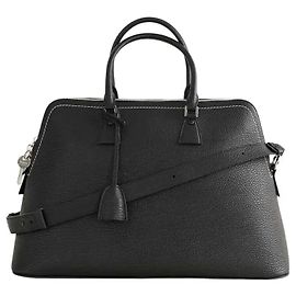 Maison Martin Margiela Black leather bag Black
