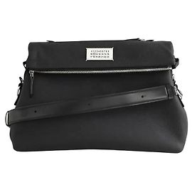 Maison Martin Margiela Black leather bag Black