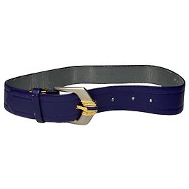 Cinto de couro vintage Dior roxo Roxo
