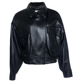 Saint Laurent, Schwarze Leder-Bomberjacke 2023 Schwarz