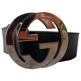 Cinturon Gucci Interlocking Buckle Black