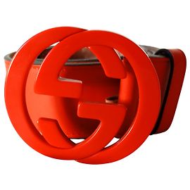 Cinturón Gucci Interlocking Naranja