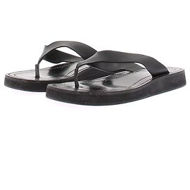 The row Lederflip-flops "GINZA" Schwarz
