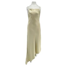 By Malene Birger Creme Satin-Kleid Beige
