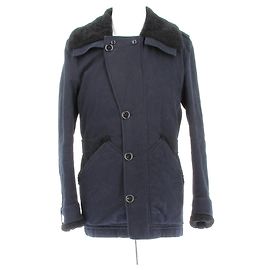 Yves Saint Laurent Navy Cotton Jacket Navy blue