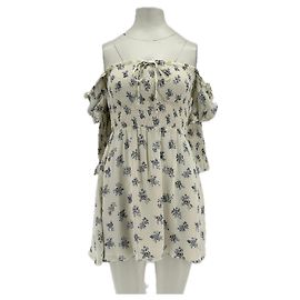 Reformation Robe à imprimé Blanc