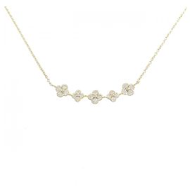 Autre Marque Collier en diamant fleur en Au750 Doré