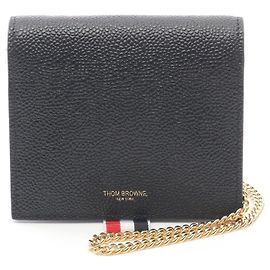 Thom Browne Leather Card Case Black