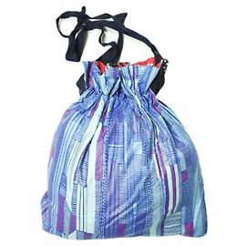 Autre Marque Bolso de hombro reversible de algodón batik africano MANDRAKE Rosa Azul