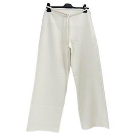 Autre Marque Calças largas brancas de algodão STORETS Branco