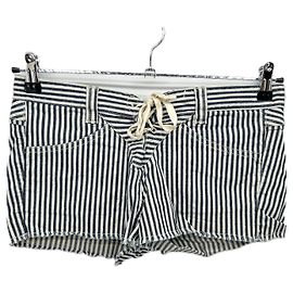 Short mini rayé Isabel Marant noir coton Noir