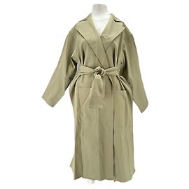 Maison Rabih Kayrouz Beige Cotton Trench Coat Beige