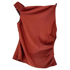 A.L.C Asymmetrical Red Wool Top Red