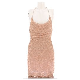Robe à paillettes Alice + Olivia Beige Viscose XS Beige