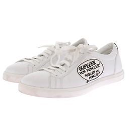 Baskets Moncler en cuir blanc Blanc